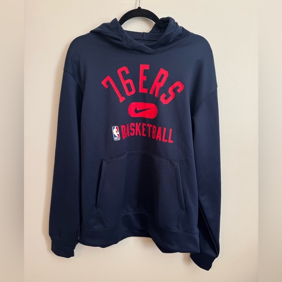Nike Other - Philadelphia 76ers Nike Navy Spotlight On Court Performance Pullover Hoodie